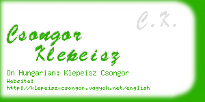 csongor klepeisz business card